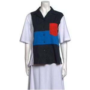 Jill Sander Button Down color block shirt